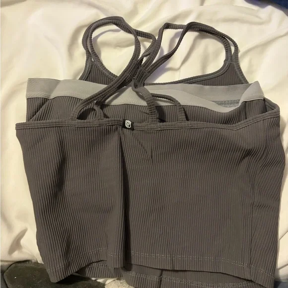 Born Primitive Gray Ribbed Tank Top - Picture 3 of 3